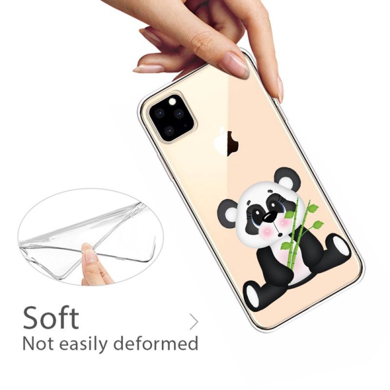 Deksel for iPhone 11 Pro Max Gjennomsiktig Trist Panda