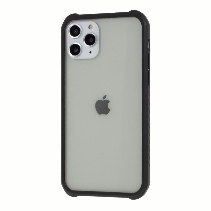 Deksel for iPhone 11 Pro Max Herdet Glass Og Silikon Med Silfilm