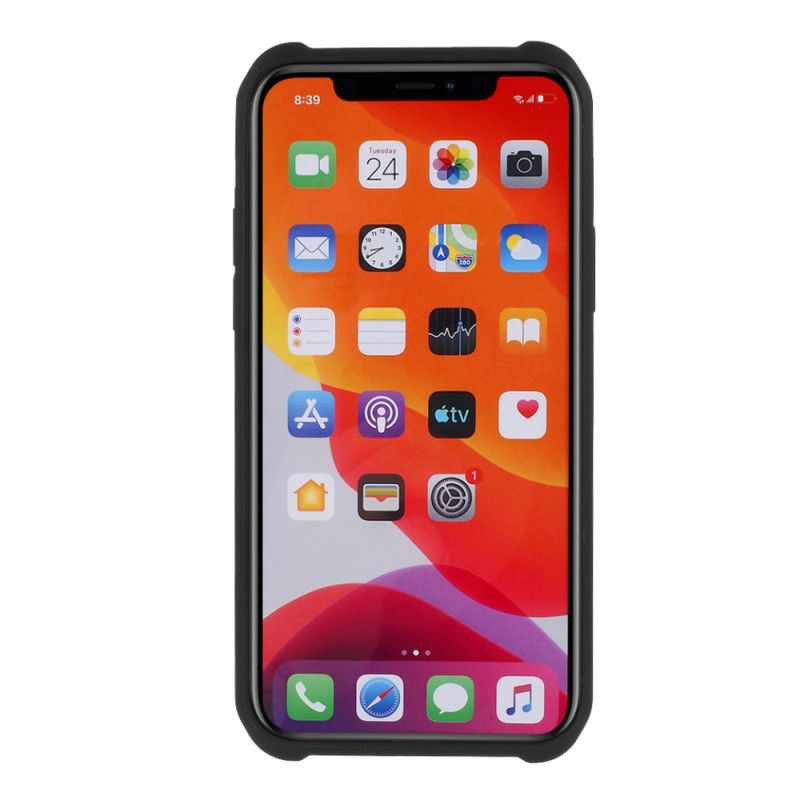 Deksel for iPhone 11 Pro Max Herdet Glass Og Silikon Med Silfilm