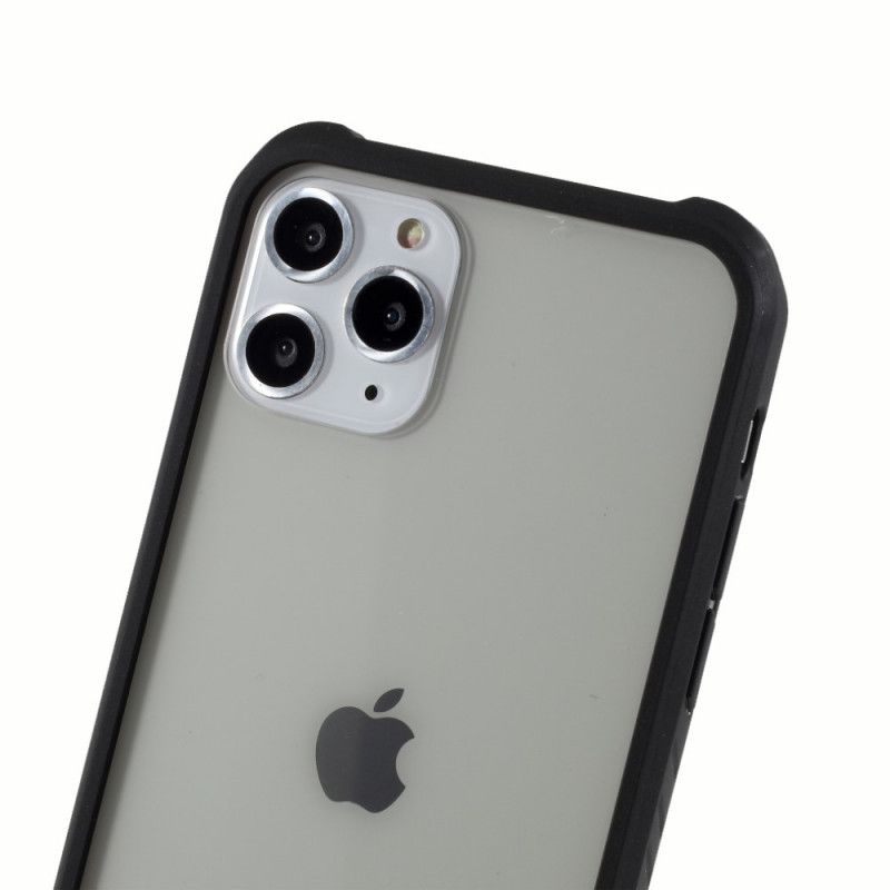 Deksel for iPhone 11 Pro Max Herdet Glass Og Silikon Med Silfilm