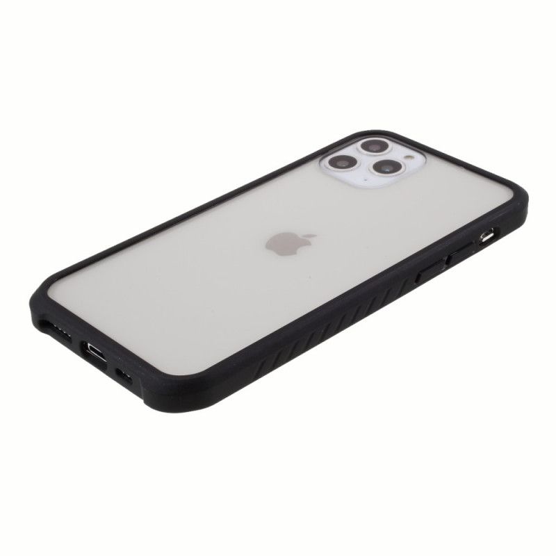 Deksel for iPhone 11 Pro Max Herdet Glass Og Silikon Med Silfilm