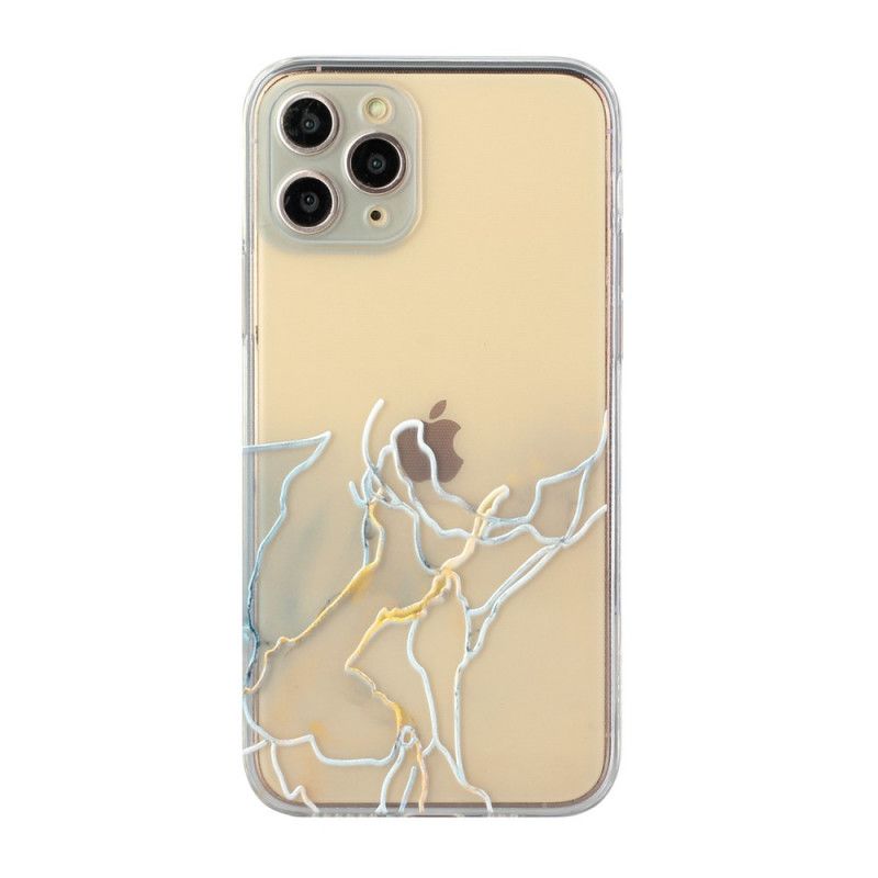 Deksel for iPhone 11 Pro Max Hvit Kunstnerisk Fleksibel Silikon