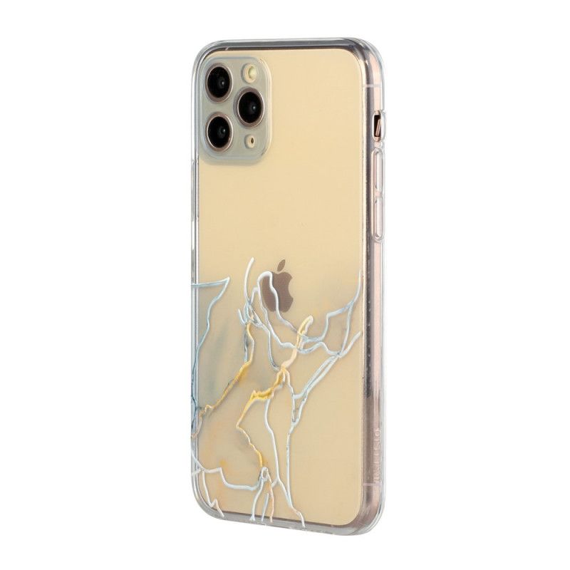 Deksel for iPhone 11 Pro Max Hvit Kunstnerisk Fleksibel Silikon