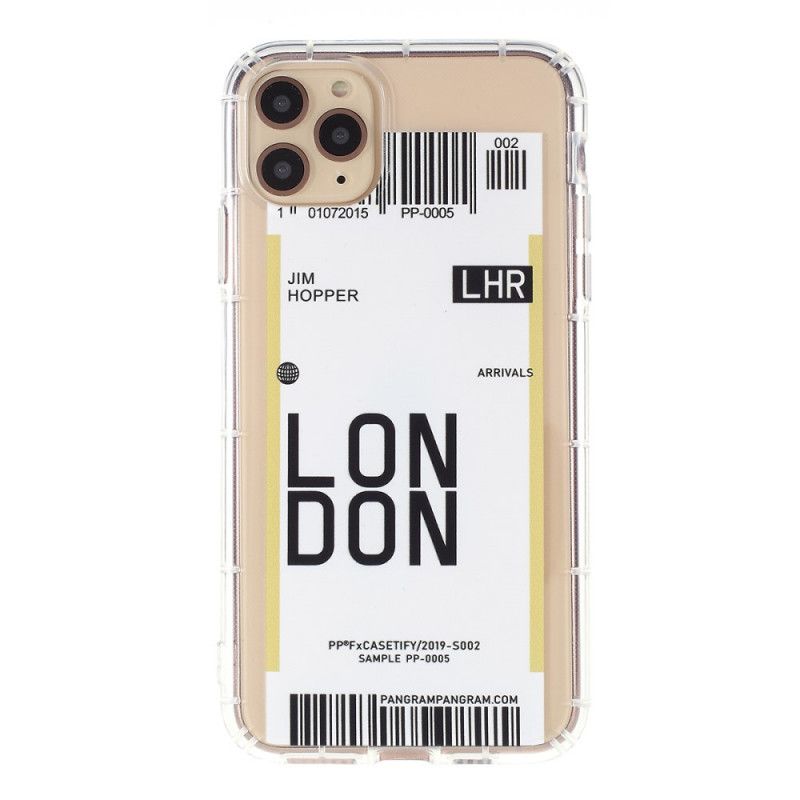 Deksel for iPhone 11 Pro Max Ombordstigningskort Til London