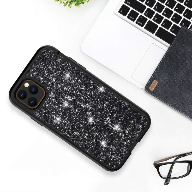 Deksel for iPhone 11 Pro Max Svart Hybridglitter