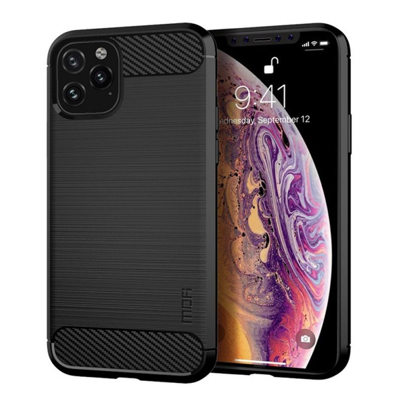 Deksel for iPhone 11 Pro Max Svart Mofi Børstet Karbonfiber