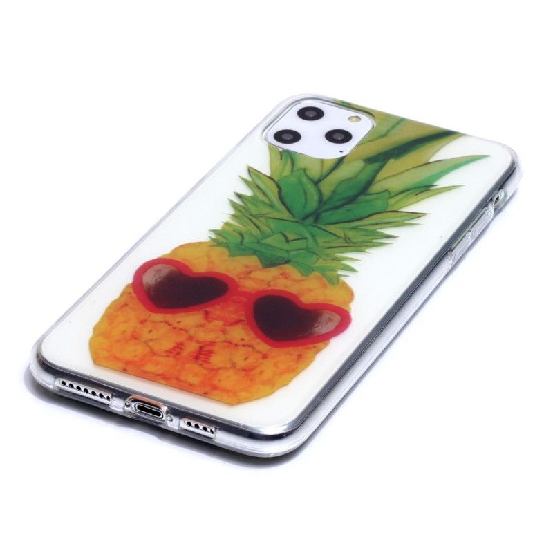 Deksel iPhone 11 Pro Max Gjennomsiktig Inkognito Ananas