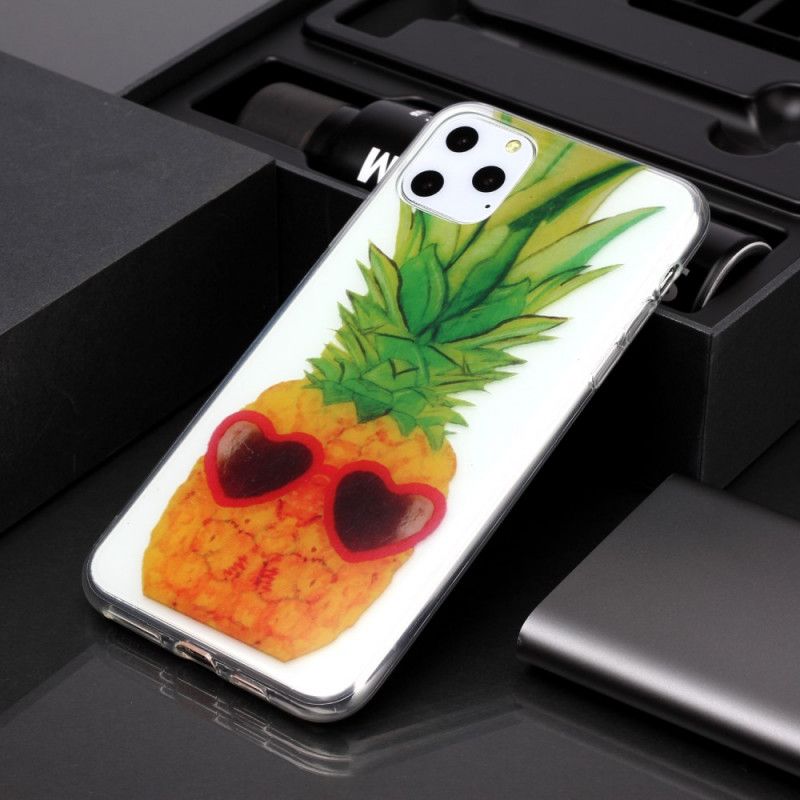 Deksel iPhone 11 Pro Max Gjennomsiktig Inkognito Ananas