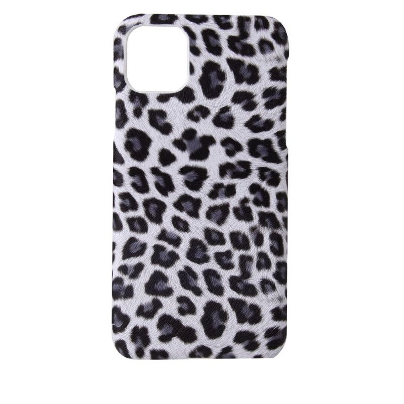 Deksel iPhone 11 Pro Max Hvit Leopardhudeffekt