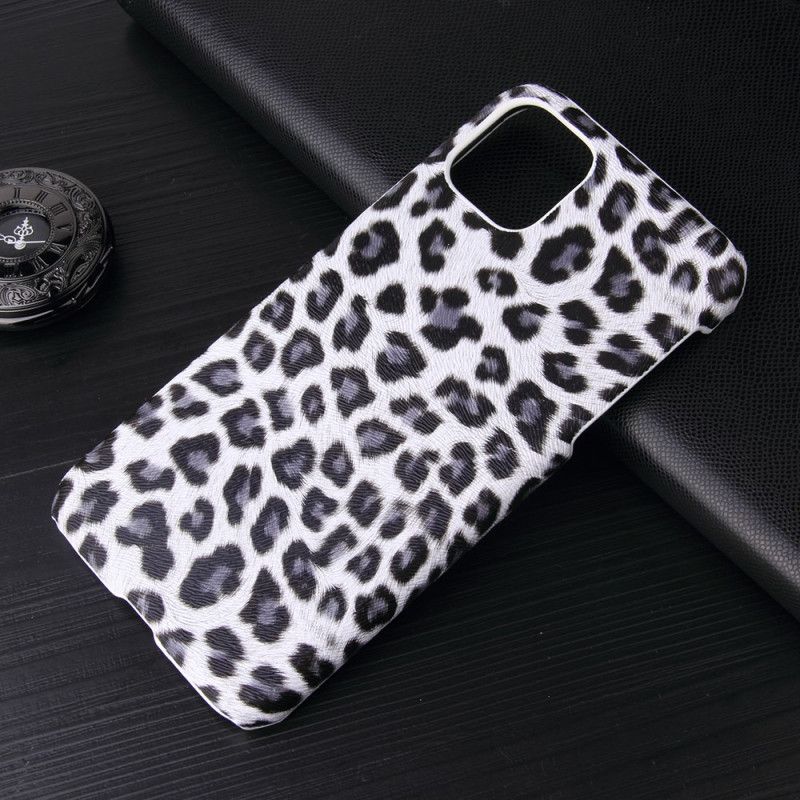 Deksel iPhone 11 Pro Max Hvit Leopardhudeffekt