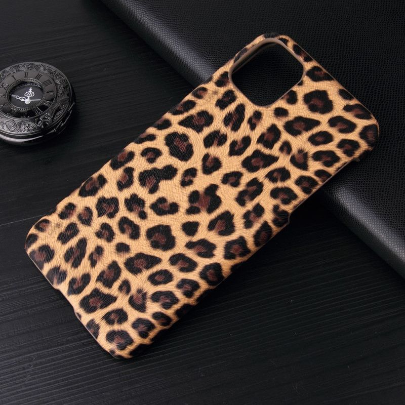 Deksel iPhone 11 Pro Max Hvit Leopardhudeffekt