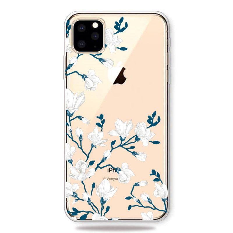 Deksel iPhone 11 Pro Max Hvite Blomster