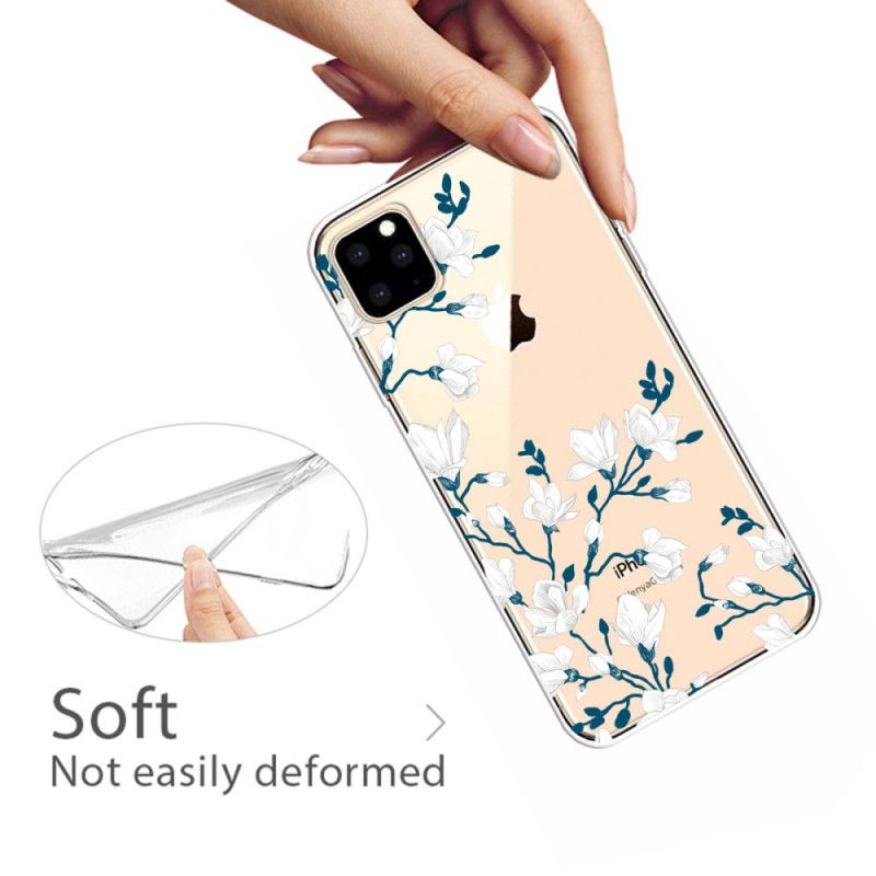 Deksel iPhone 11 Pro Max Hvite Blomster