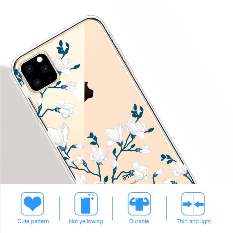 Deksel iPhone 11 Pro Max Hvite Blomster