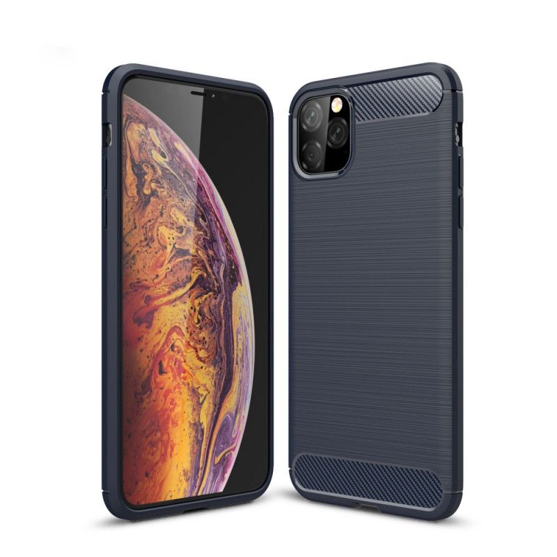 Deksel iPhone 11 Pro Max Svart Børstet Karbonfiber