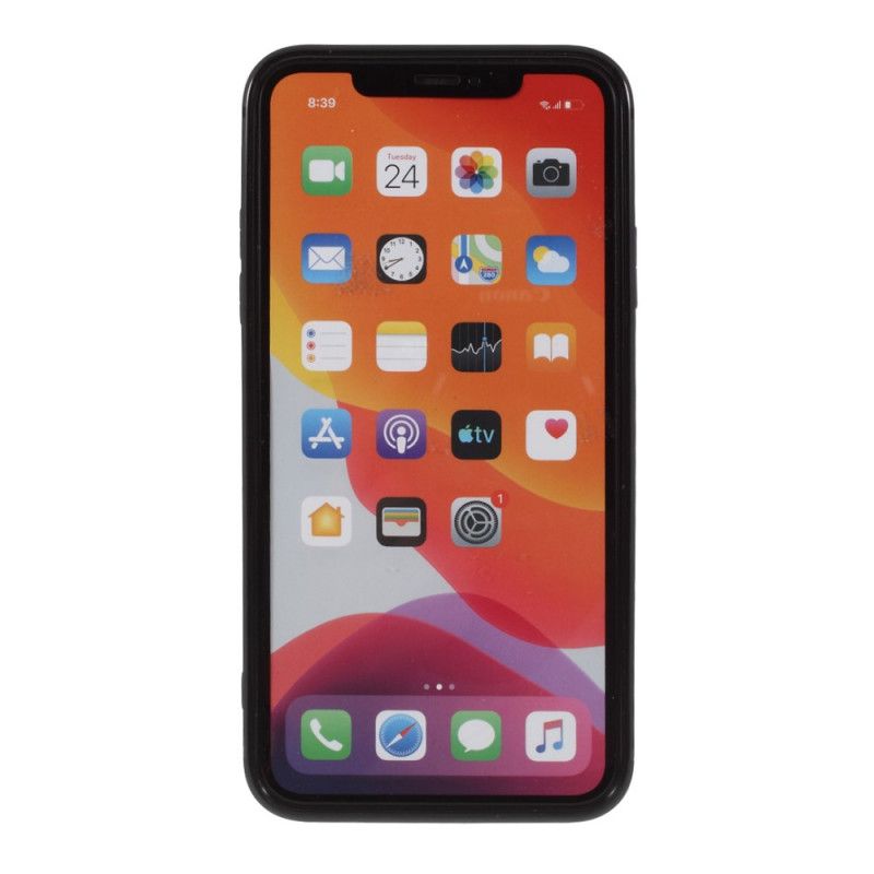 Deksel iPhone 11 Pro Max Svart Fleksibel Mattsilikon