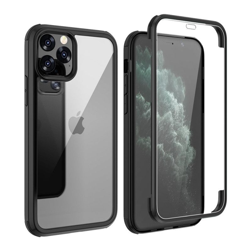 Deksel iPhone 11 Pro Max Svart Herdet Glass Foran Og Bak