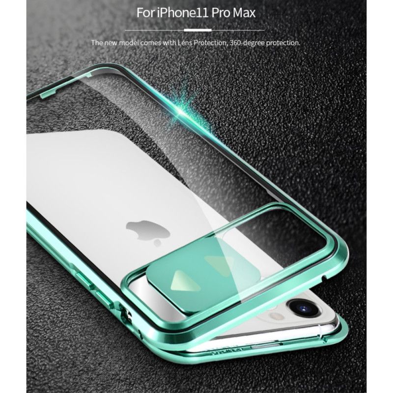 Deksel iPhone 11 Pro Max Svart Herdet Speilglass Og Linsedeksel