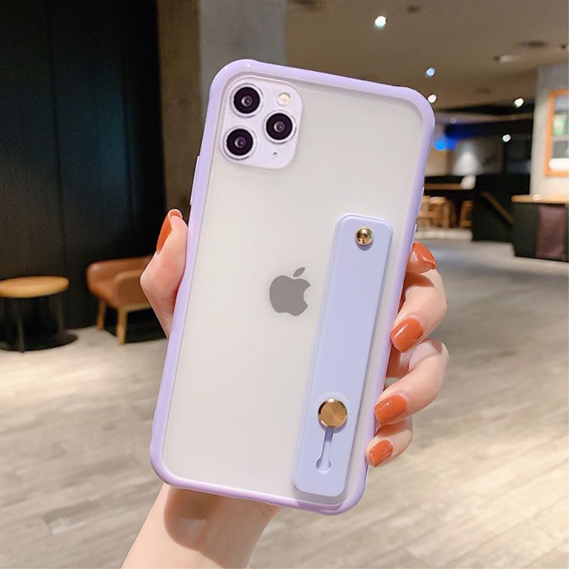 Deksel iPhone 11 Pro Max Svart Hybrid Med Bærerem