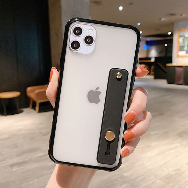 Deksel iPhone 11 Pro Max Svart Hybrid Med Bærerem