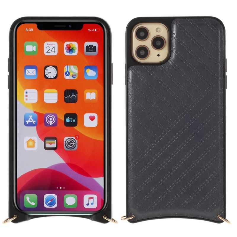 Deksel iPhone 11 Pro Max Svart Med Mutural Streng Anti-fall