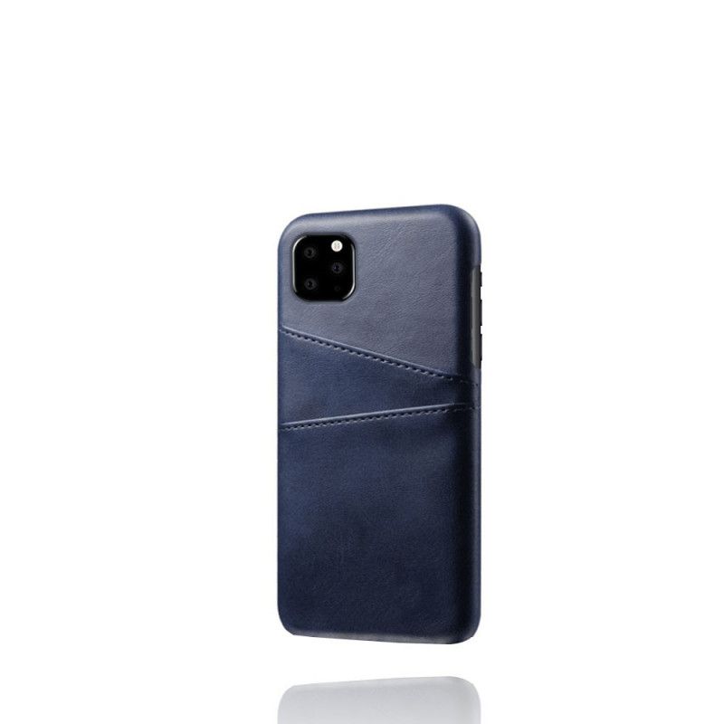 Deksel iPhone 11 Pro Max Svart Mobildeksel Dobbel Kortholder