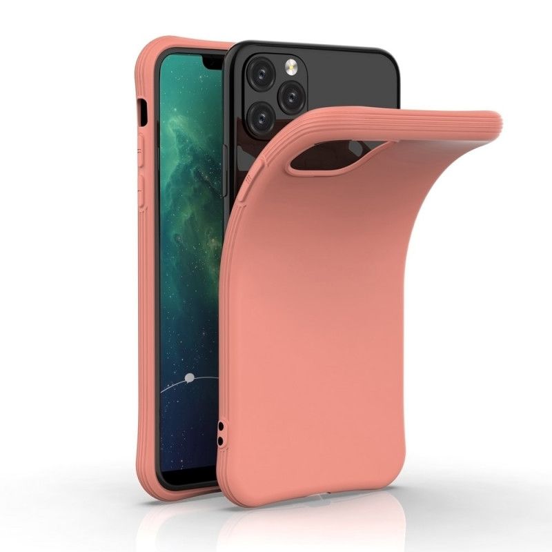 Deksel iPhone 11 Pro Max Svart Mobildeksel Fleksibel Mattsilikon