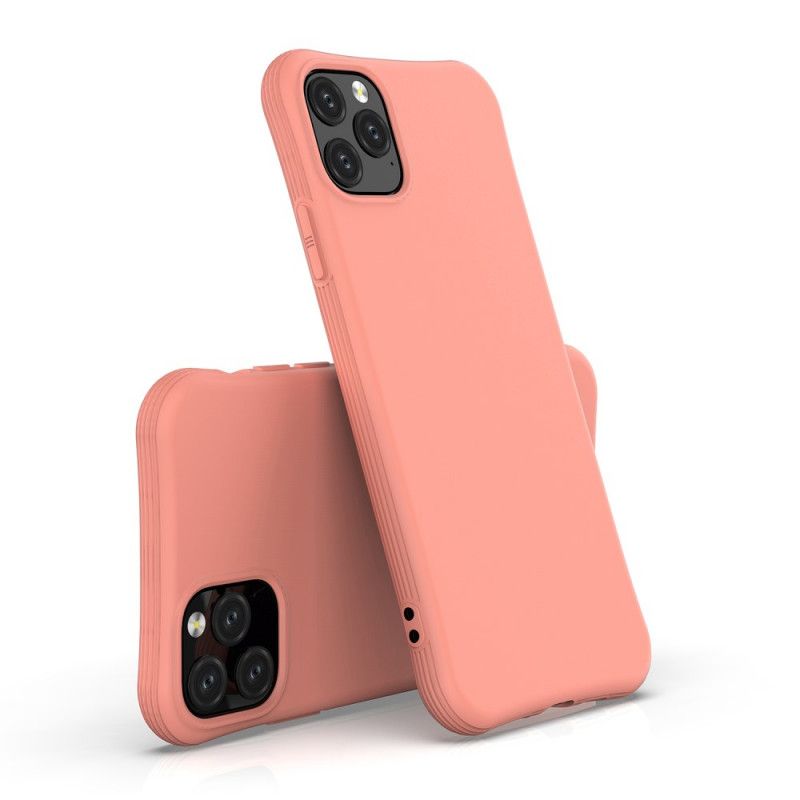 Deksel iPhone 11 Pro Max Svart Mobildeksel Fleksibel Mattsilikon