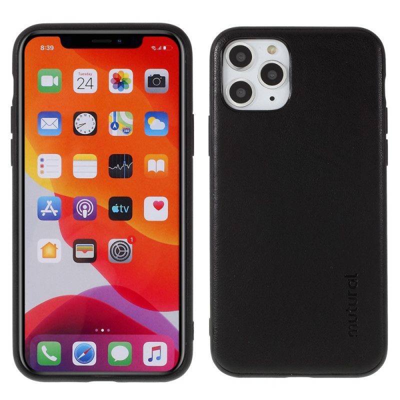 Deksel iPhone 11 Pro Max Svart Mutural Skinneffekt Anti-fall