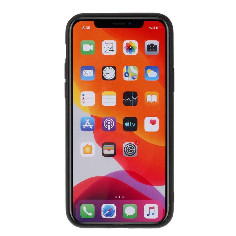 Deksel iPhone 11 Pro Max Svart Mutural Skinneffekt Anti-fall