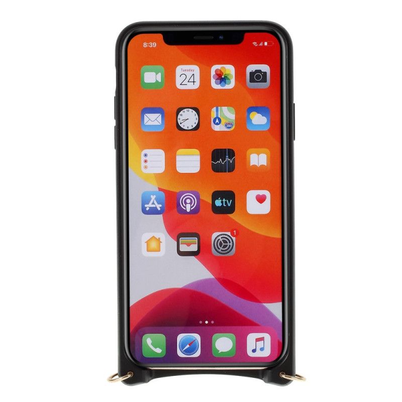 Deksel iPhone 11 Pro Max Svart Prangende Med Mutural Streng