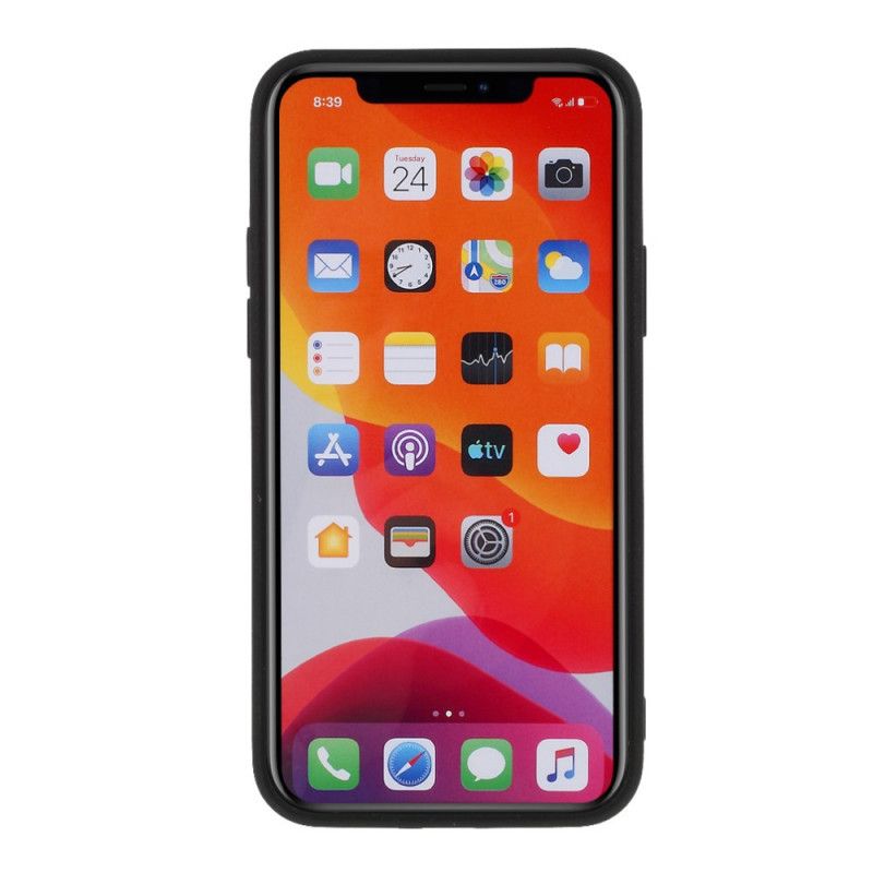 Deksel iPhone 11 Pro Max Svart Stiv Mattsilikon