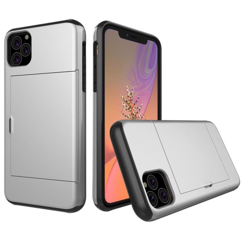 Deksel iPhone 11 Pro Max Svart Stiv Prangende Kortholder Beskyttelse