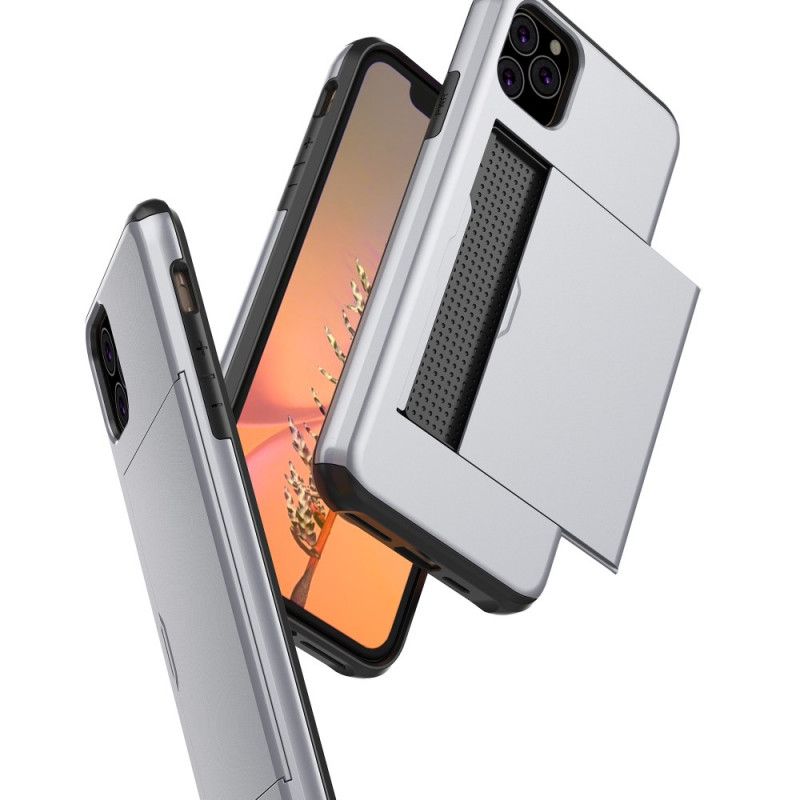 Deksel iPhone 11 Pro Max Svart Stiv Prangende Kortholder Beskyttelse