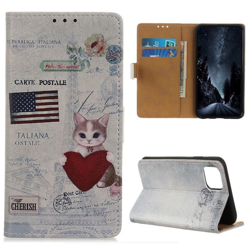 Folio Deksel for iPhone 11 Pro Max Omreisende Katt