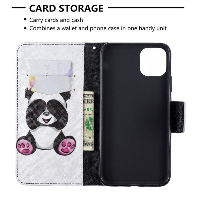 Folio Deksel iPhone 11 Pro Max Morsom Panda Anti-fall