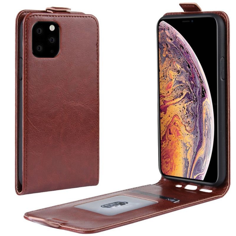 Folio Deksel iPhone 11 Pro Max Svart Sammenleggbar Skinneffekt