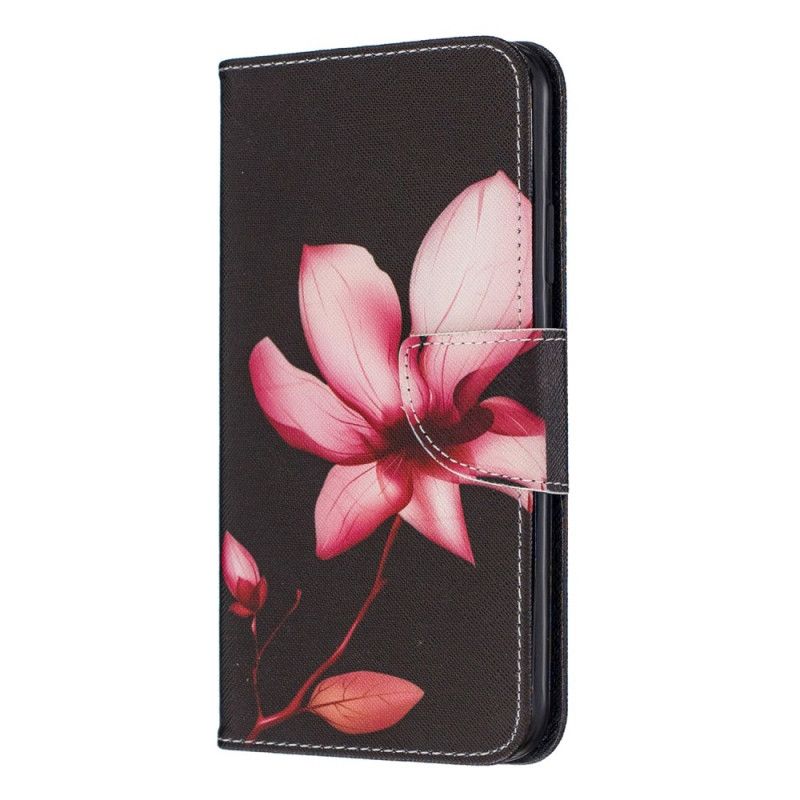 Lærdeksel Folio Deksel iPhone 11 Pro Max Mobildeksel Rosa Blomst