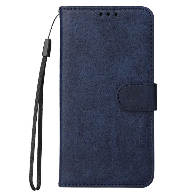 Folio Deksel Til Xiaomi Redmi Note 12 5G Med Kjede Vanlig Med Stropp