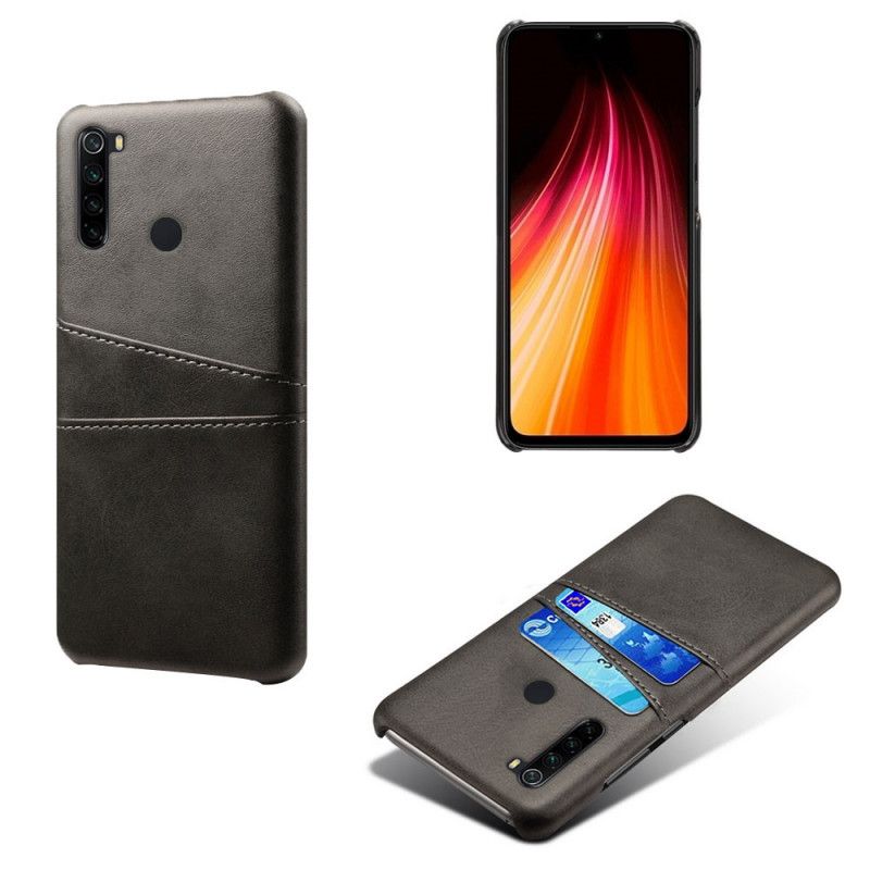 Deksel for Xiaomi Redmi Note 8 Svart Kortholder