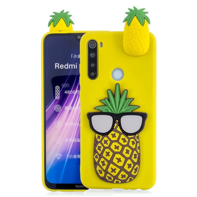 Deksel Xiaomi Redmi Note 8 Mobildeksel 3D Kul Ananas