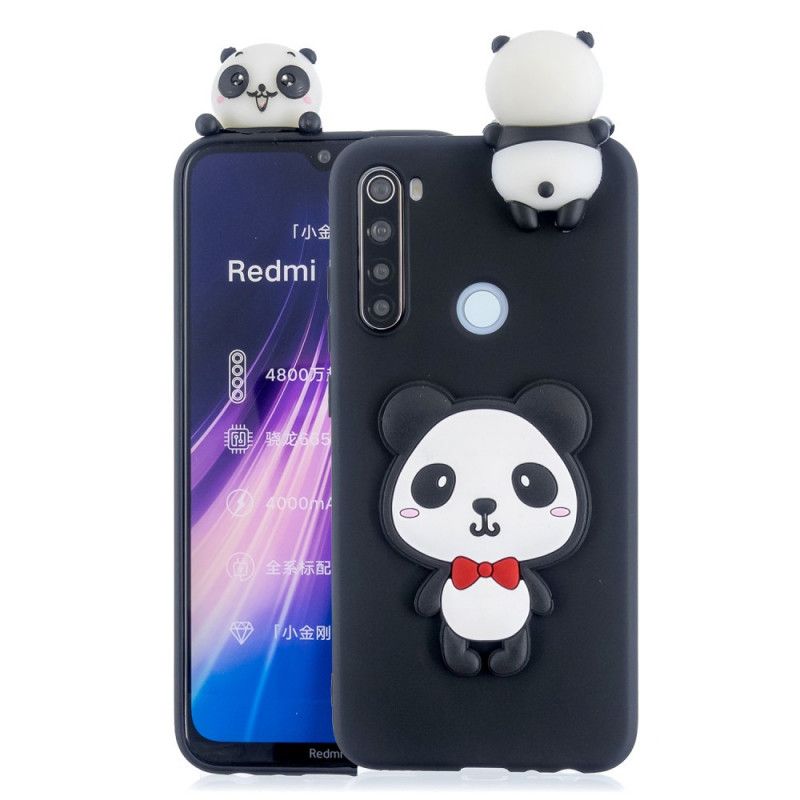 Deksel Xiaomi Redmi Note 8 Rød 3D Min Panda