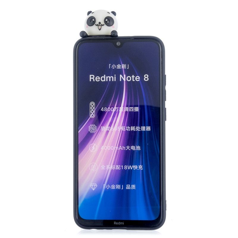 Deksel Xiaomi Redmi Note 8 Rød 3D Min Panda