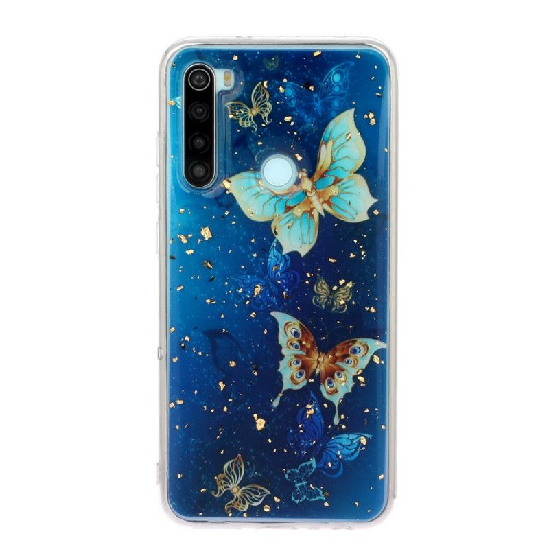 Deksel Xiaomi Redmi Note 8 Sommerfugler Og Glitter