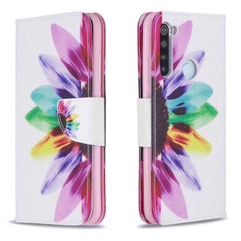 Folio Deksel for Xiaomi Redmi Note 8 Akvarellblomst