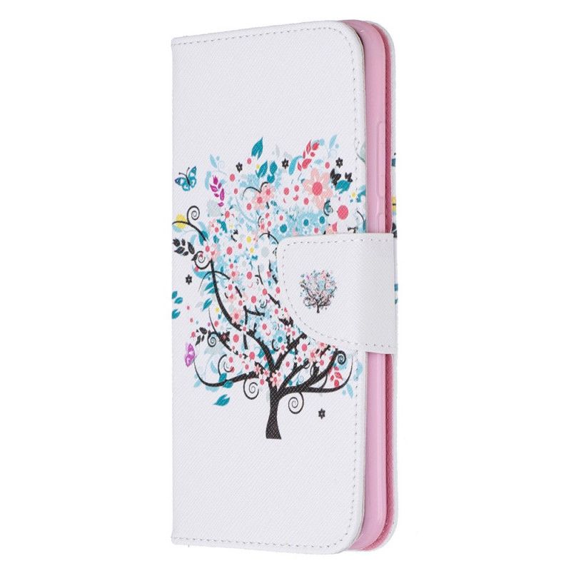 Folio Deksel for Xiaomi Redmi Note 8 Blomstret Tre
