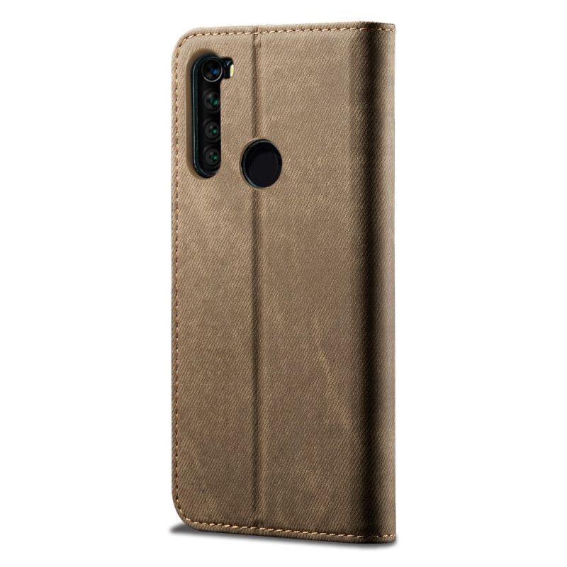 Folio Deksel for Xiaomi Redmi Note 8 Kaffe Jeansstoff