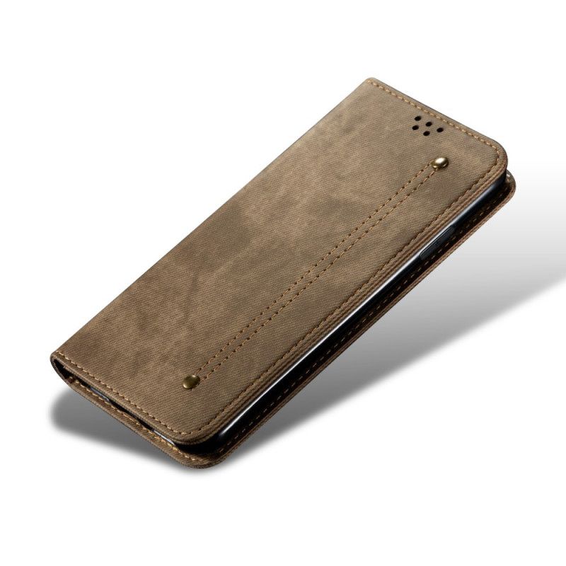 Folio Deksel for Xiaomi Redmi Note 8 Kaffe Jeansstoff