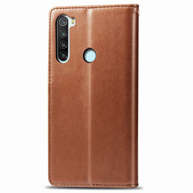 Folio Deksel for Xiaomi Redmi Note 8 Svart Kunstlær Og Vintage Lås