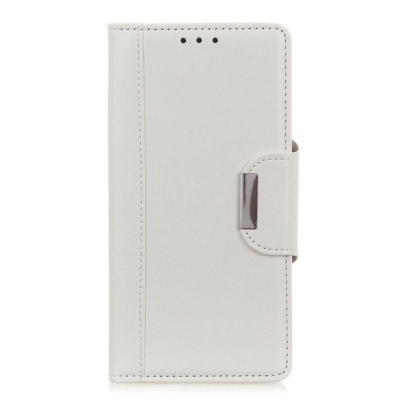 Folio Deksel Xiaomi Redmi Note 8 Hvit Eleganse Nedleggelse I Imitert Skinn